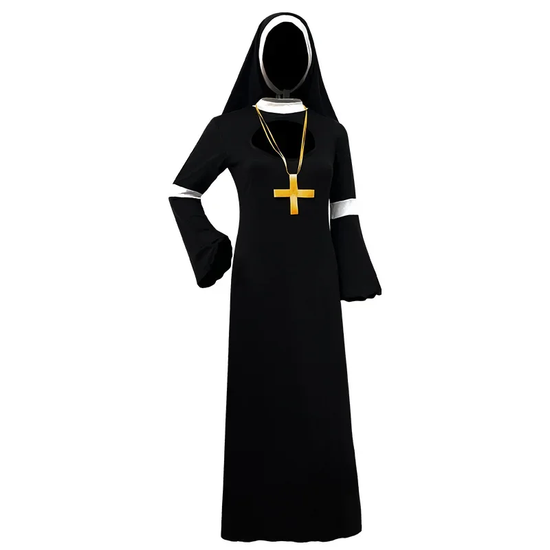 M-XL Halloween Costume Masquerade Show Nun Costume Cosplay Cosplay Nun Uniform