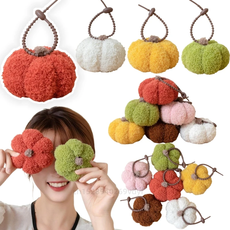Kawaii Promotion 8 cm Kürbis Gelb Orange Anhänger Plüsch Spielzeug Lustige Weiche Schlüssel Tasche Anhänger Dekor Puppen Halloween Weihnachten Geschenke