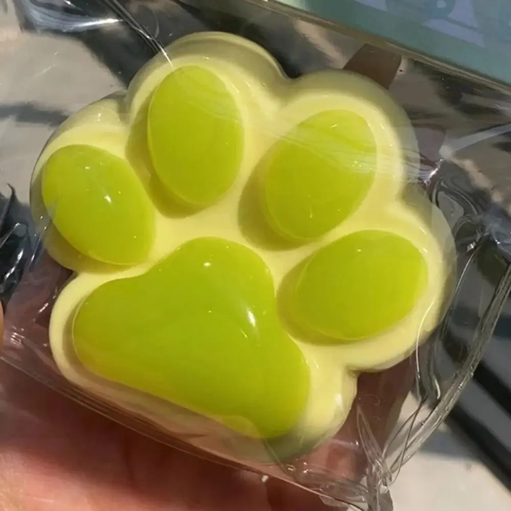 

Kneading Green Grape Cat Paws Toys Slow Rebound Soft Cartoon Fidget Toy Colorful Silicone Cat Paw Pinch Toy Practical Jokes