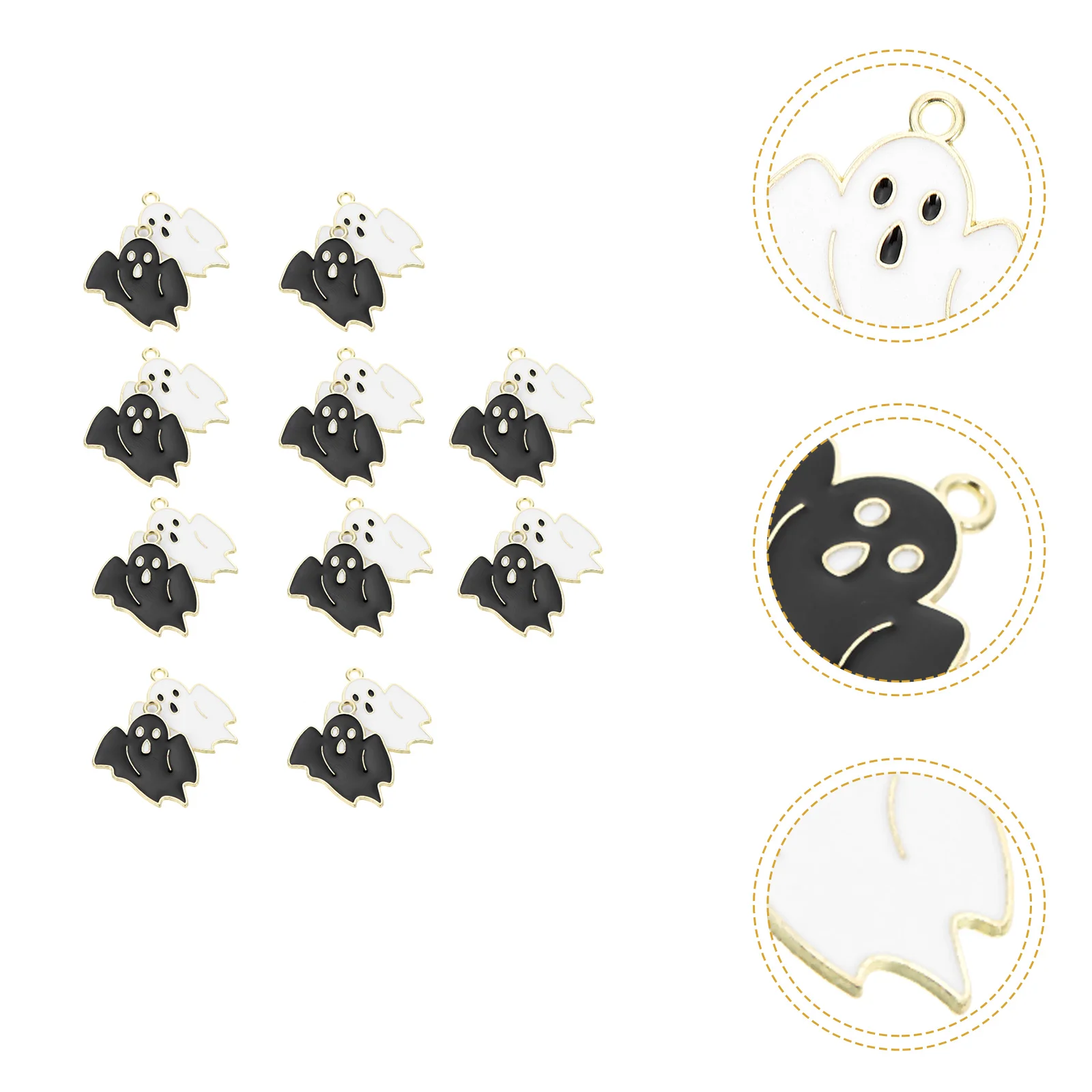 

20 Pcs Halloween Pendant Jewelry Pendants Decorative Necklace Charm Goth Earrings Bracelet Alloy Pendent