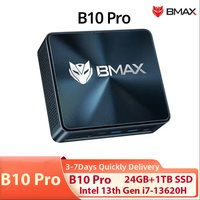 BMAX B10 Pro Mini PC Intel 13th Gen i7-13620H 10 Cores Max 4.9GHz 24GB LPDDR5 RAM 1TB SSD WiFi 6 Bluetooth 5.2