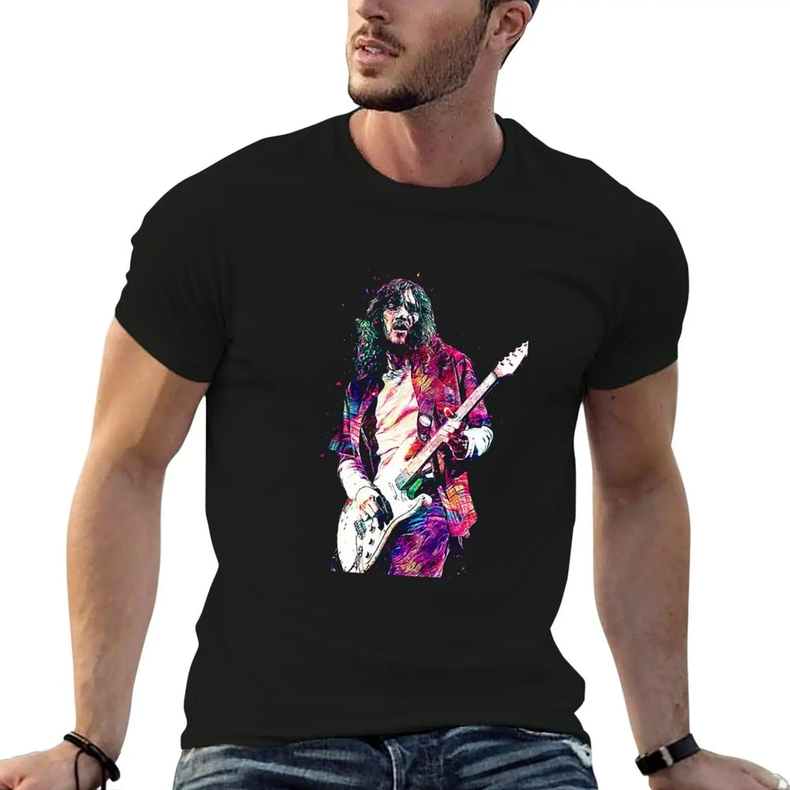 

John The Red Hot Guitar T-Shirt man t shirt designer t shirt man luxury T-Shirt