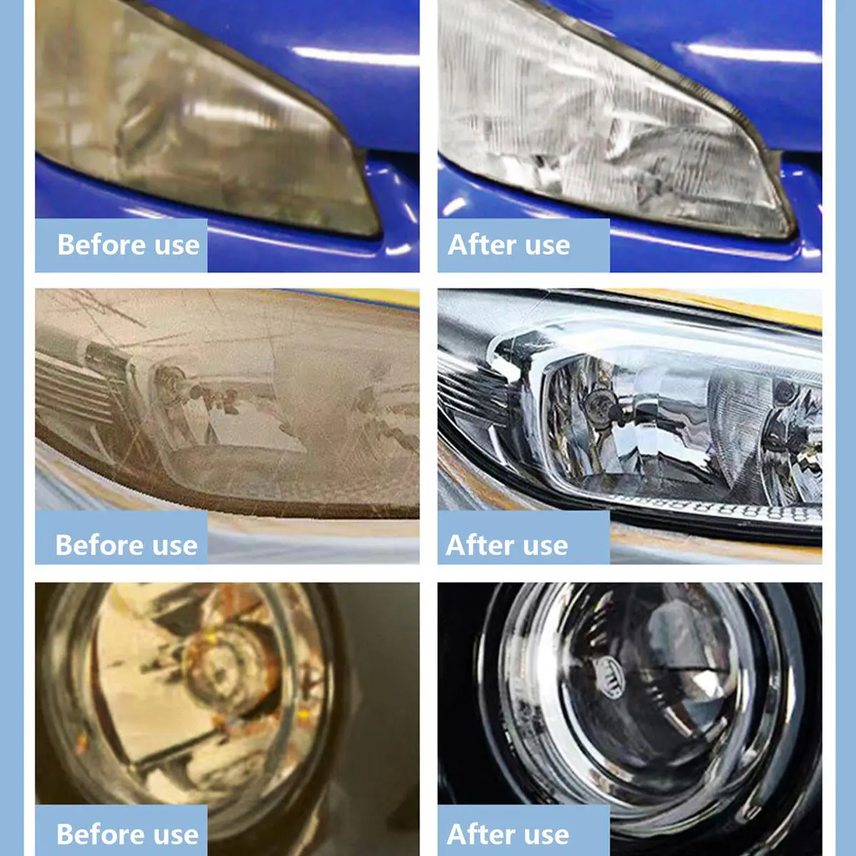 Car Headlight Restoration Kit Headlamp Scratch Remover Repair Cleaning Paste Remove Oxidation Yellow Headlight Polish Liquid - Image 6