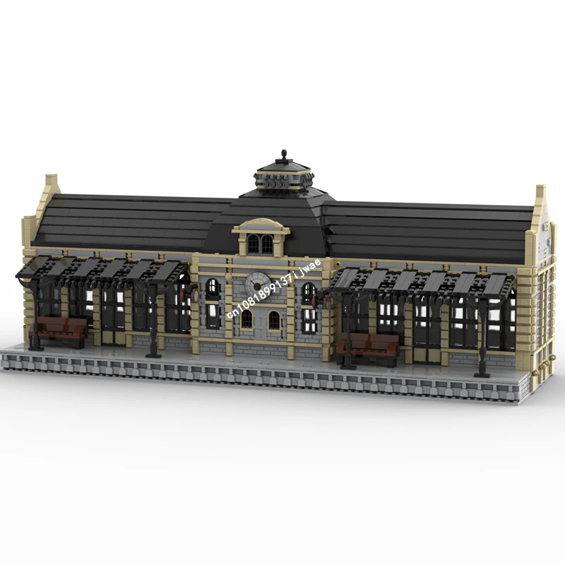 New City Hot Selling Street View Moc Modular Central Station Model Building Blocks Diy Creative Ideas Kids Toys Birthday Gift