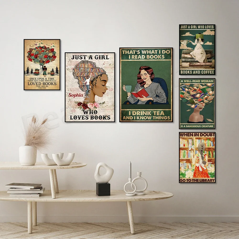 Between the pages of a book is a wonderful place, women who read well are dangerous creatures, reading book poster, book poster