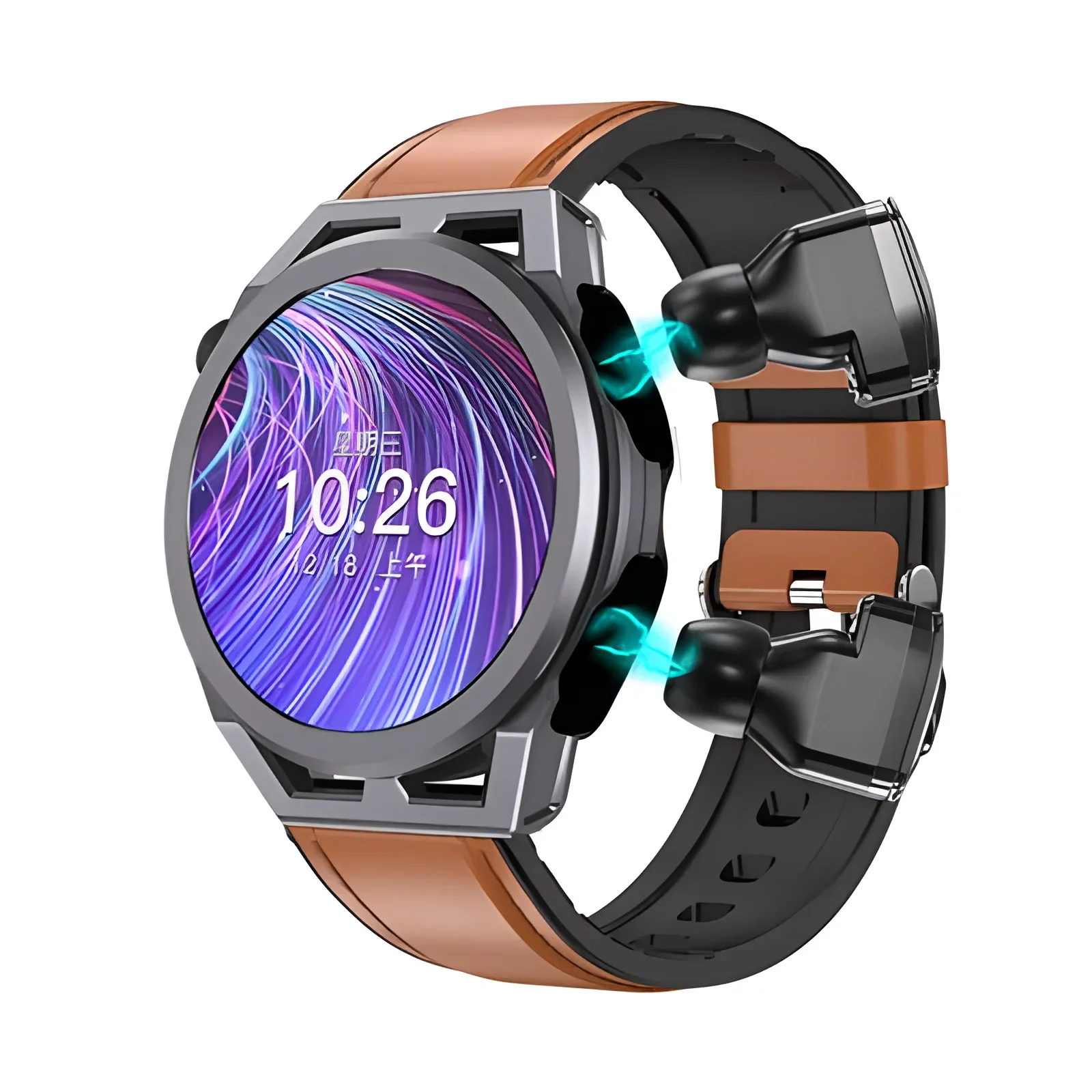 Smart Watch N18 1.53 Inch, 2-in-1 with Bluetooth Calling Earphone TWS & 4G Large Memory for Local Music