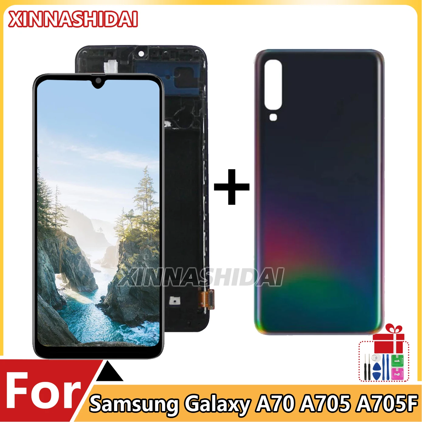 A70 SM-A705F A705FN/DS Display Screen For Samsung Galaxy A70 LCD Display Touch Screen Digitizer Assembly Replacement with frame