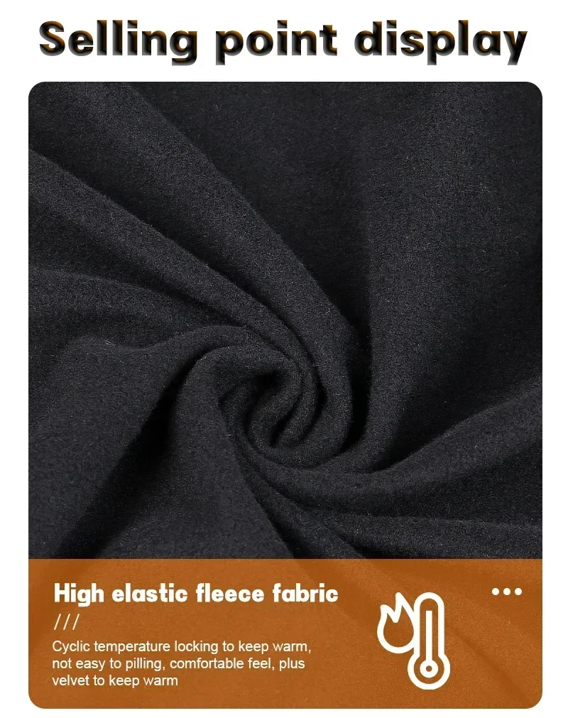 GRSRXX Herren-Fahrradjacke, mit Fleece gefüttert, MBT-Fahrradjacke, Winter-Fahrradtrikot, langärmelig, Winter-Fahrradbekleidung. – Detail 5