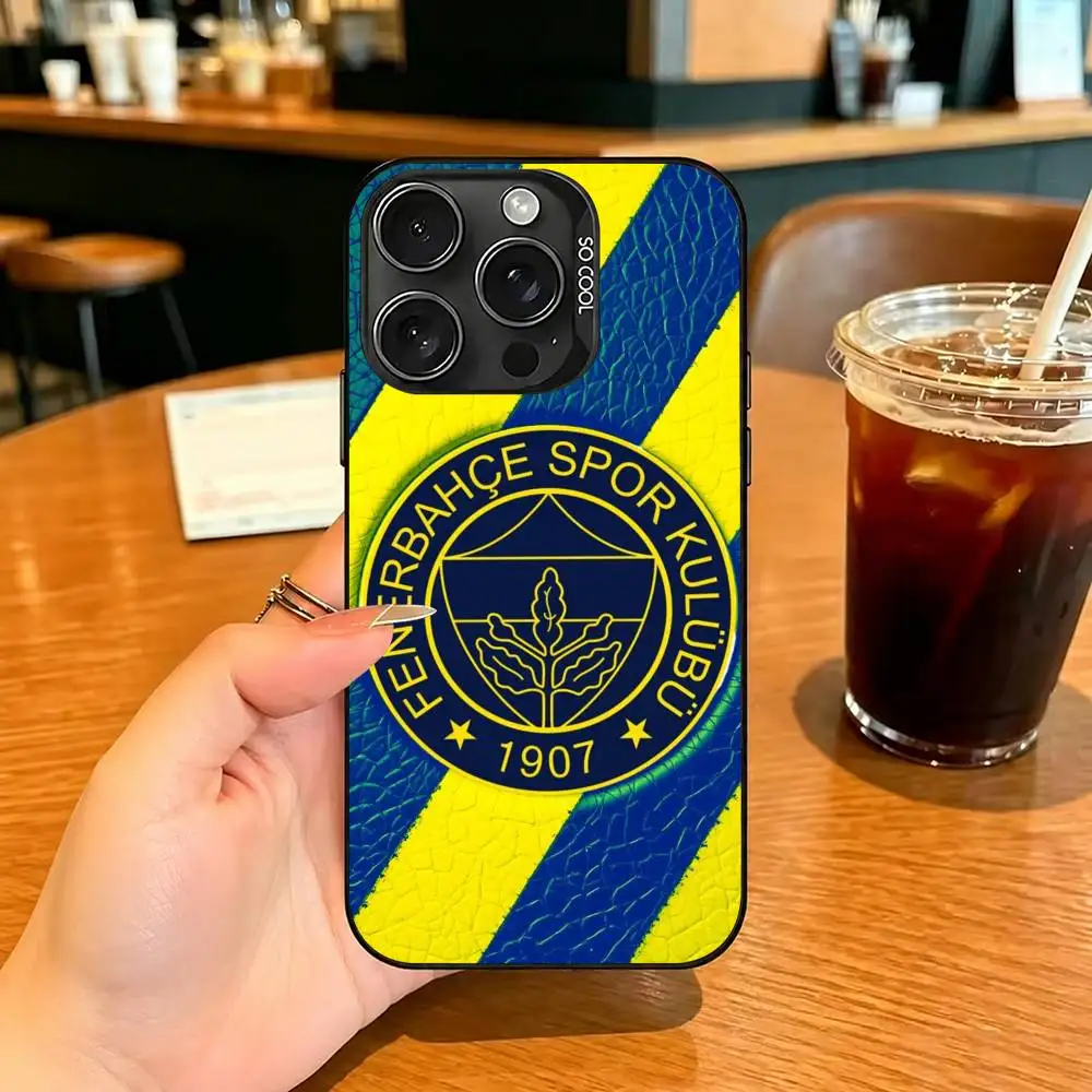 Sari Kanaryalar T-Turkey Fenerbahce Phone Case For iPhone 17,16,15,14,13,12,11Plus Pro Max XS,gloss black Cover