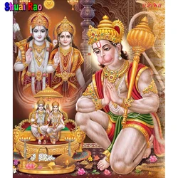 Ram Ji Hanuman Ji Diamond Painting Cross Stitch religious hidu lord god Pictures Mosaic 5D DIY Diamond Embroidery home decor