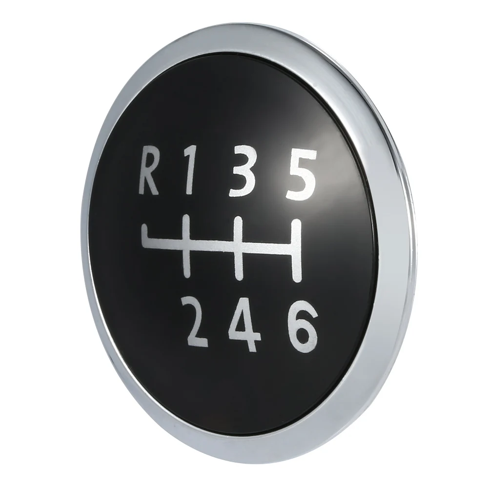 6 Speed Gear Knob Badge Emblem Cap Knob Cover Replacement for VW T5 Transporter 2003-2010