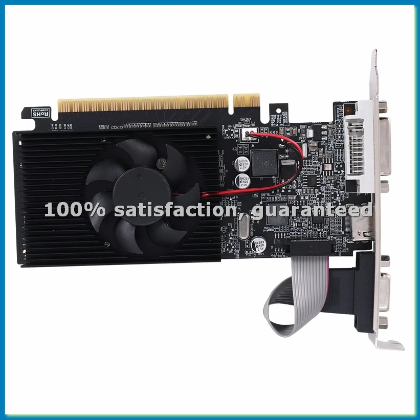 

GT 610 1G Сверхбыстрая видеокарта 1 ГБ 64 бит DDR3 810/500 МГц PCI-E 1.1 X16 Настольный небольшой корпус Игровая видеокарта для ПК-VVNB