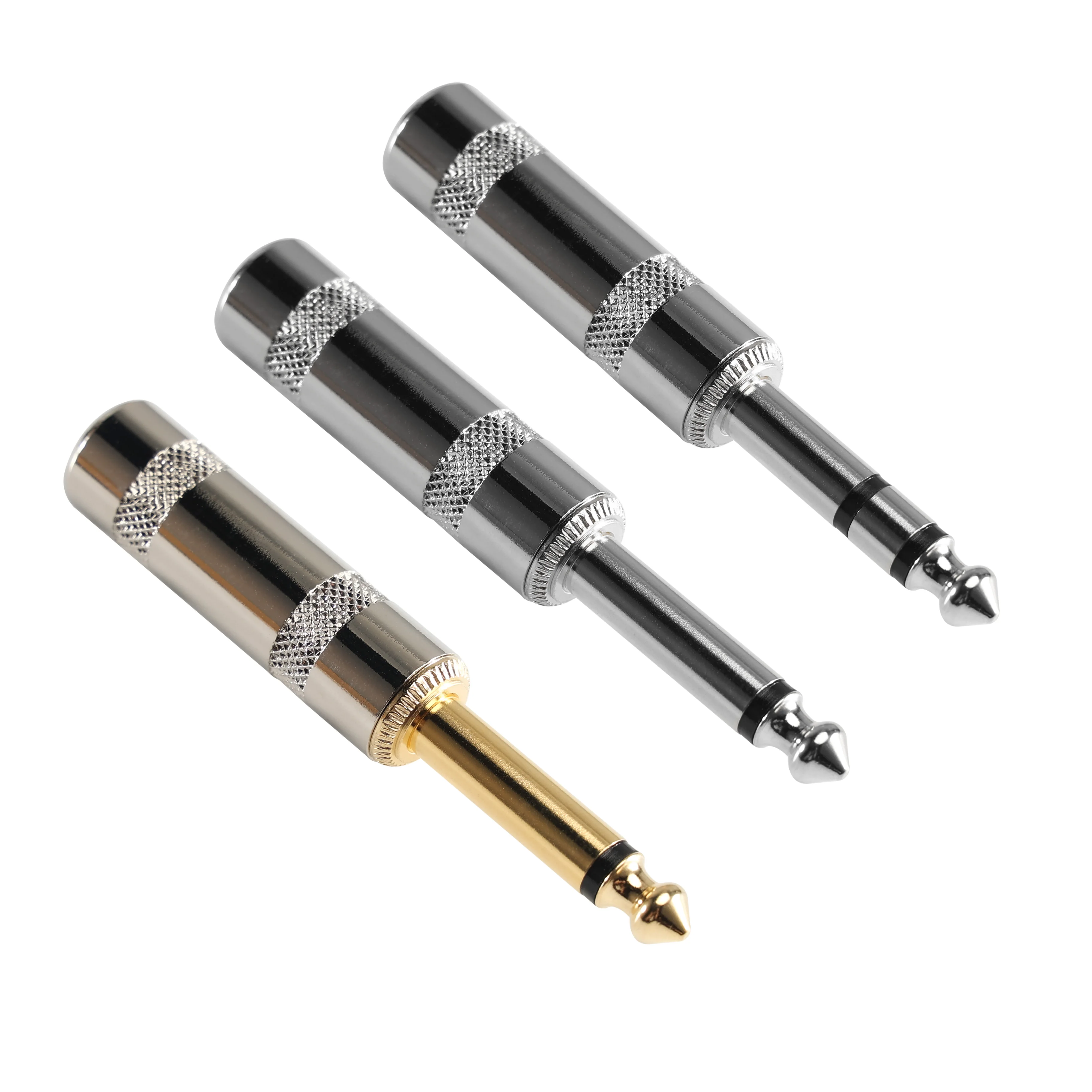 

Pro C Audio Mini Mono TRS Audio 6.35mm Nickel-plated Shell Gold Nickel Plug Connector Adaptor For Guitar Patch Cable