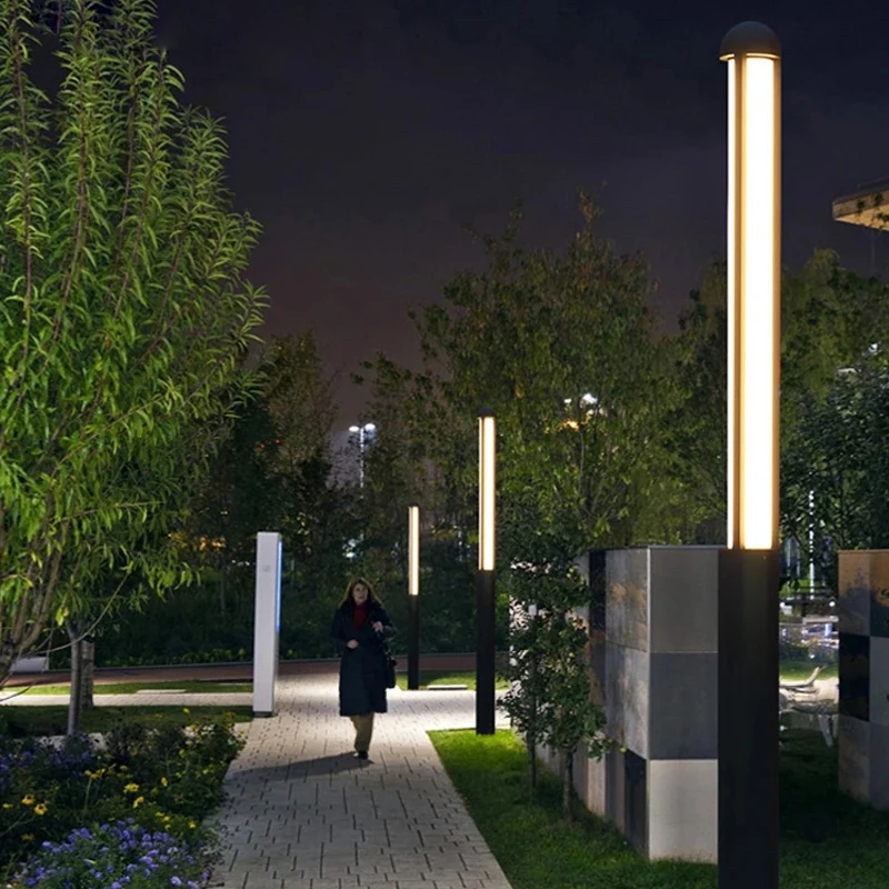 Imagem -05 - Outdoor Impermeável Led Street Lamp Jardim Luz Villa High Pole Lamp Lâmpada de Paisagem Post Park Iluminação