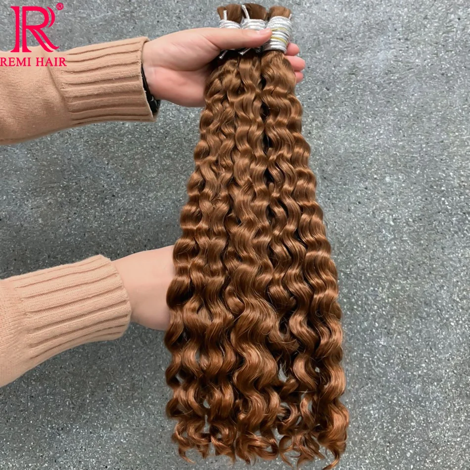 100% Human Hair Extension for Braiding Loose Deep Natural Hair Weaving Unprocessed Curly No Weft Vietnamese Hair Bulk for Women