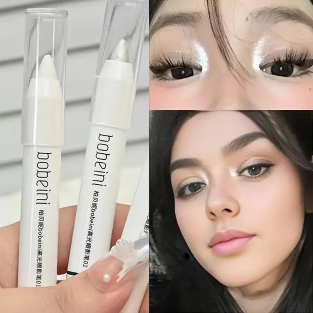 Brightening Highlighter Pen Matte Pearl Bright Eyeshadow Stick Waterproof White/Gold Tone Eye Shadow Pen Stage & Music Festival