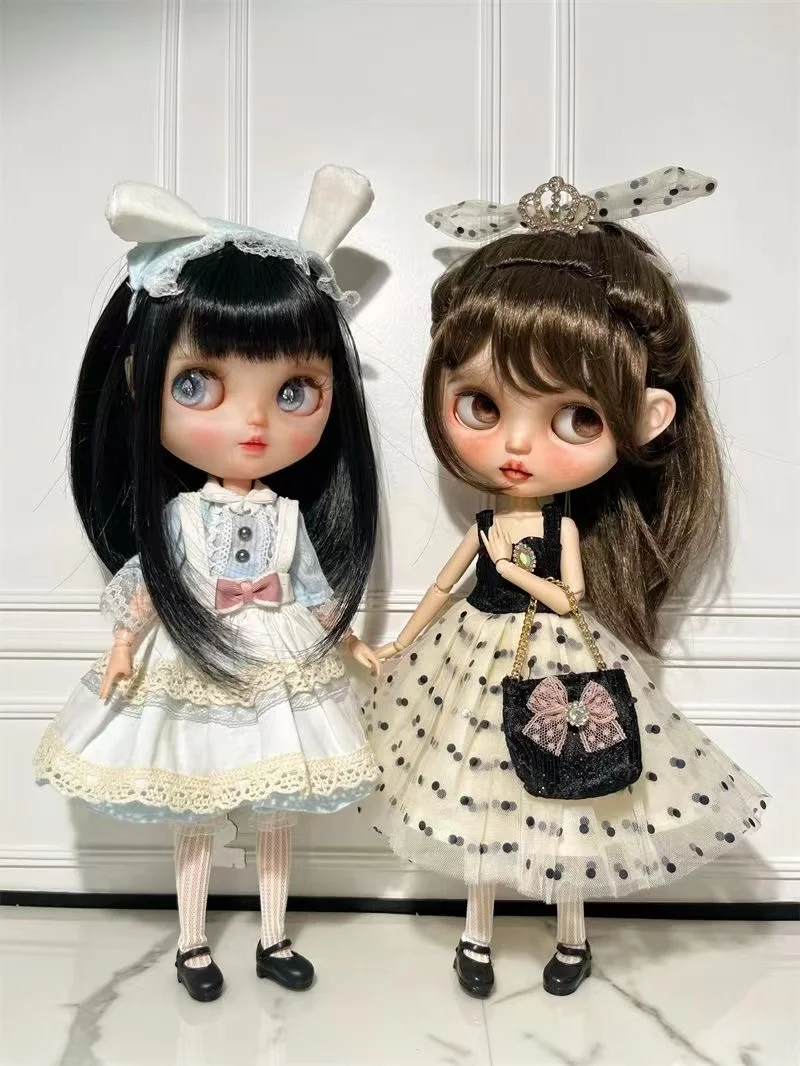 Neue OB24 Kleid 30CM 1/6 BJD Blythes Puppe Kleidung Kleid Up Puppe DIY Kleidung Zubehör Für Mädchen Geschenk