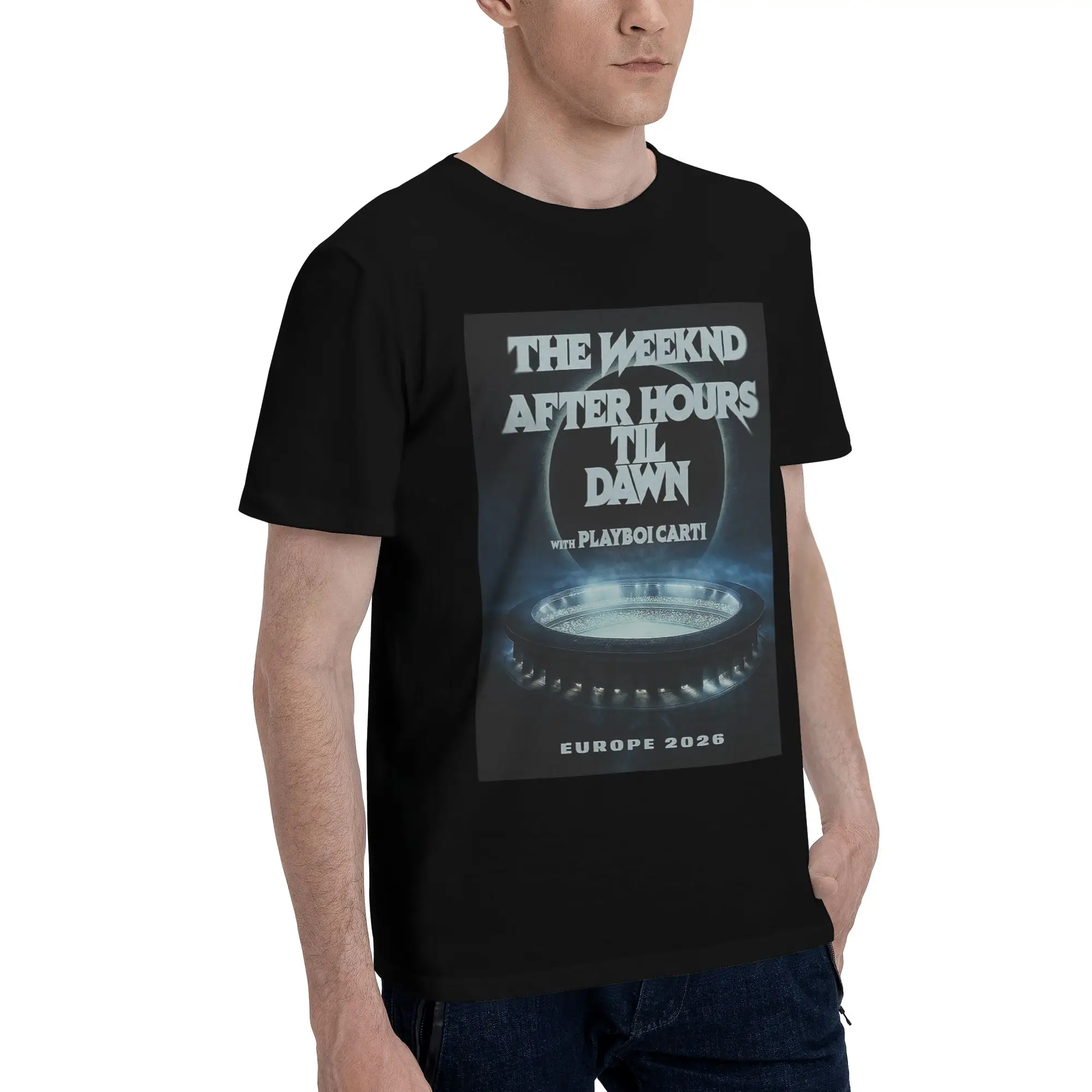 Men Women The Weeknds After Hours Til Dawn Tour 2026 Shirt 100% Cotton Graphic T-Shirt  Top Clothing