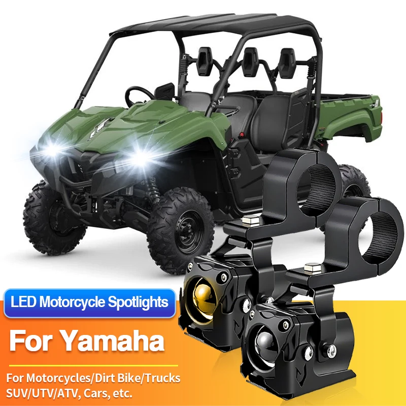 

1/2PC Universal Motorcycles Headlight LED Fog Light Spotlights ATV Car for Yamaha Concierge 4/Concierge 6/Drive2 Super/FJR1300ES