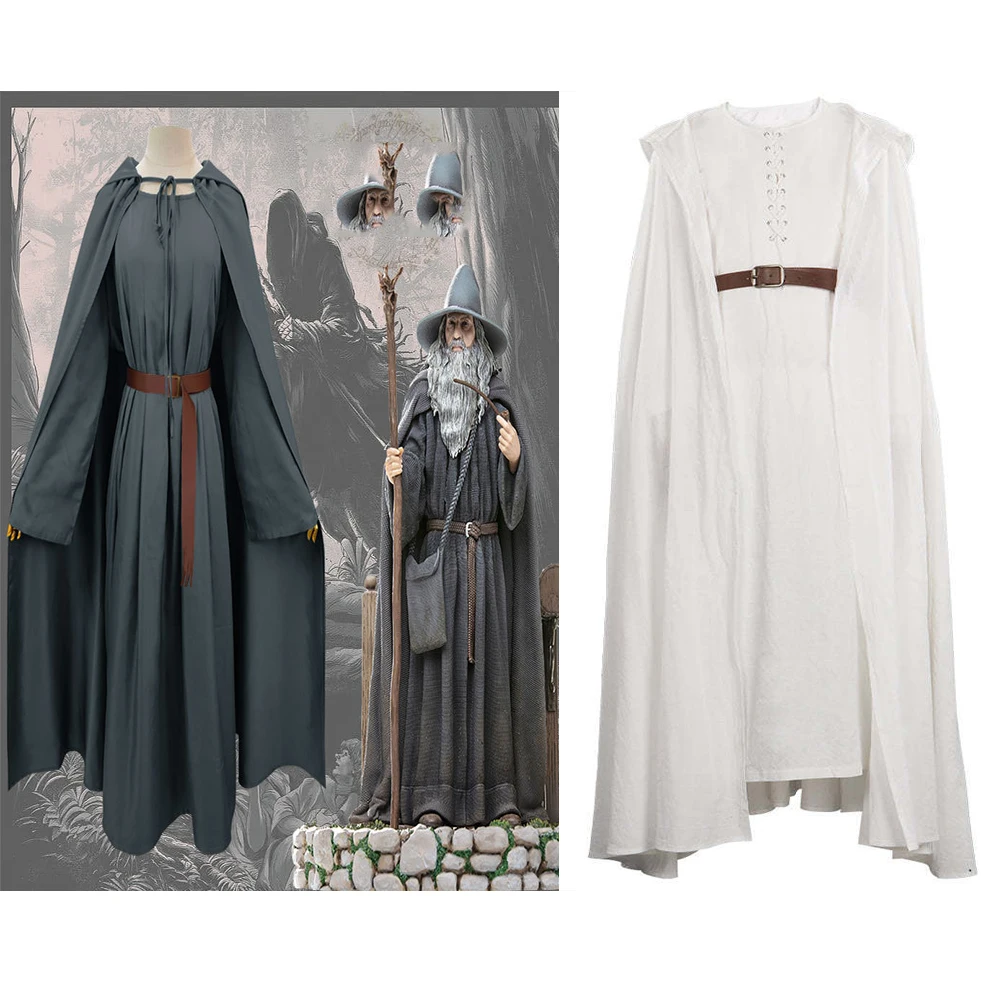 

Anime Hobbit cosplay costume thin cotton and linen cape cloak cosplay film single disc wide brimmed hat Halloween elegant women'