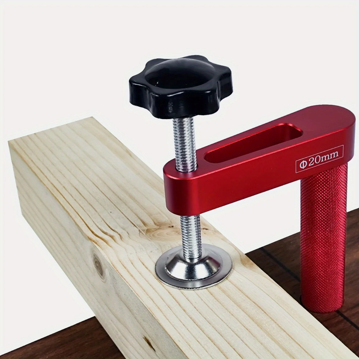 1Pc Aluminum Alloy Bench Dog Hole Clamp, 19mm / 20mm Benchtop Fixed Clip for Woodworking Workbench, Carpentry DIY Fastening Tool