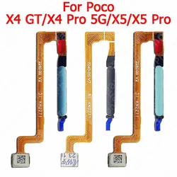 Finger Print Scanner Flex Cable Power On OFF For Xiaomi Mi Poco X5 Pro 5G X4 GT Home Button New Fingerprint Sensor