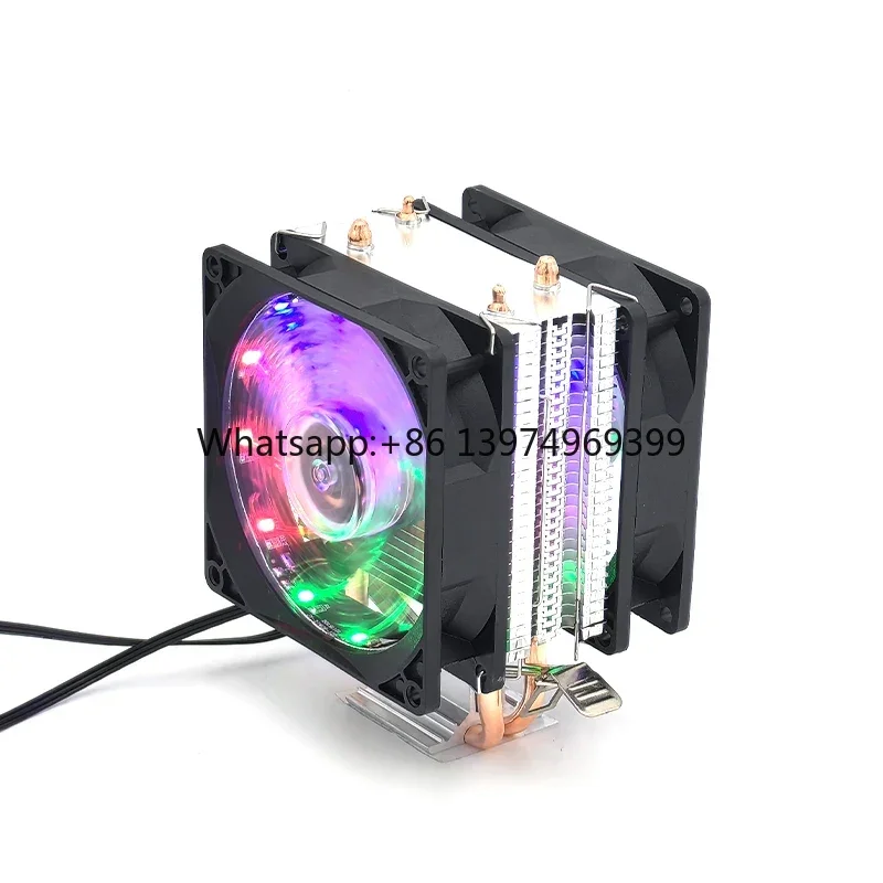 Factory Wholesale CPU Cooler Fan Heat Sink Air Cooling Fan Style Colorful LED for Gaming PC Heatsink New CE 12V CPU Radiator fac