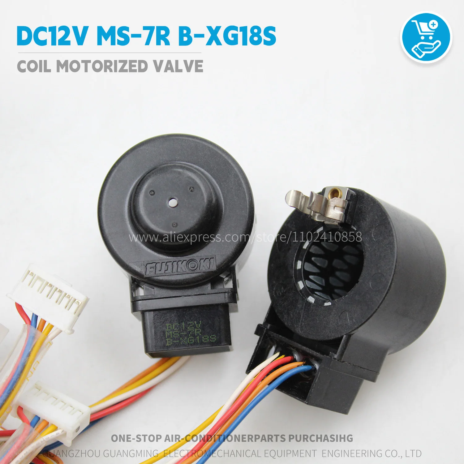 Bobina de Válvula Motorizada DC12V MS-7R B-XG18S para Unidades Daikin, LG, York, Haier, Trane, Carrier e outras principais marcas de HVAC
