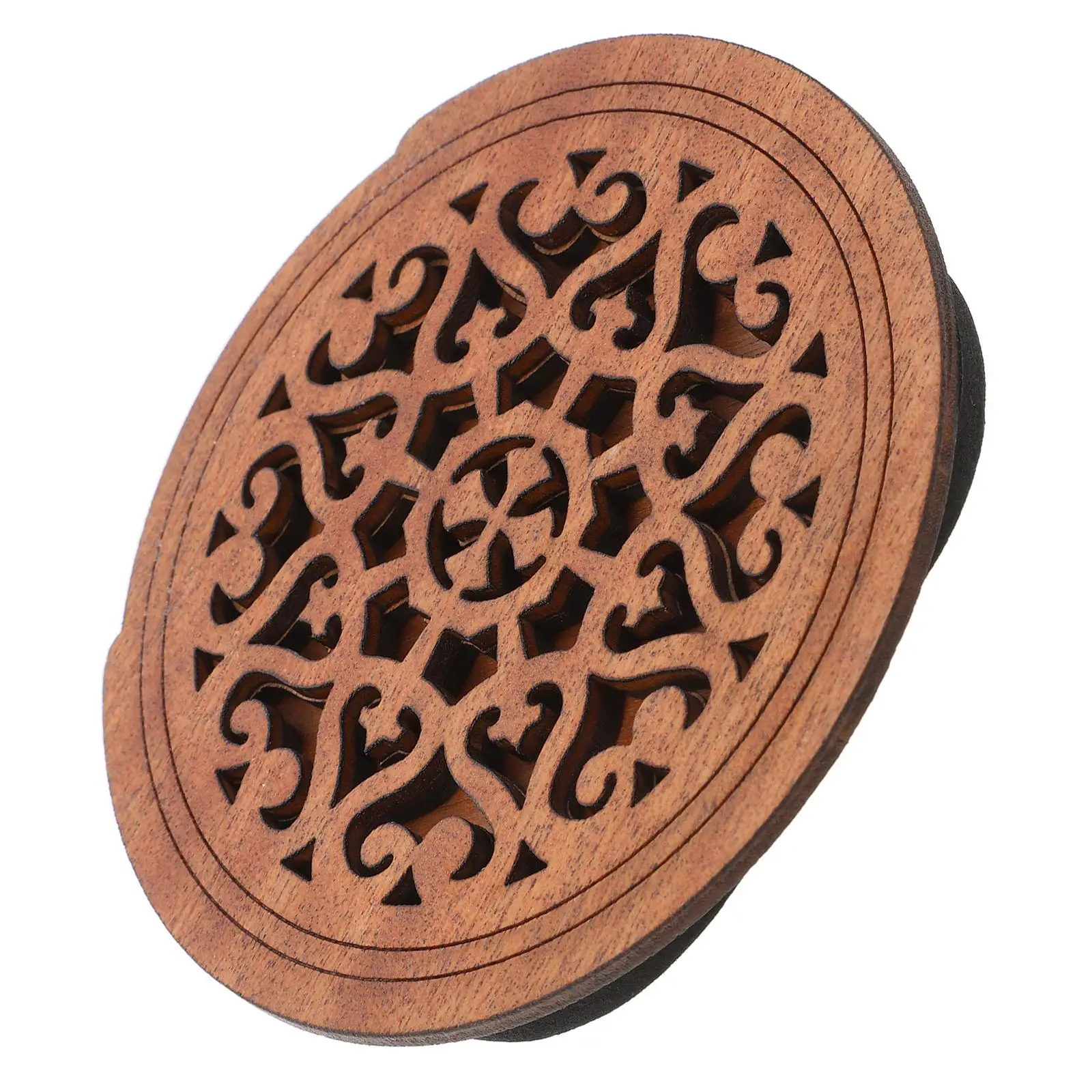 

Resonator Sound Hole Guitar Wood Stoppers Acoustic Decorative Feedback Dampener