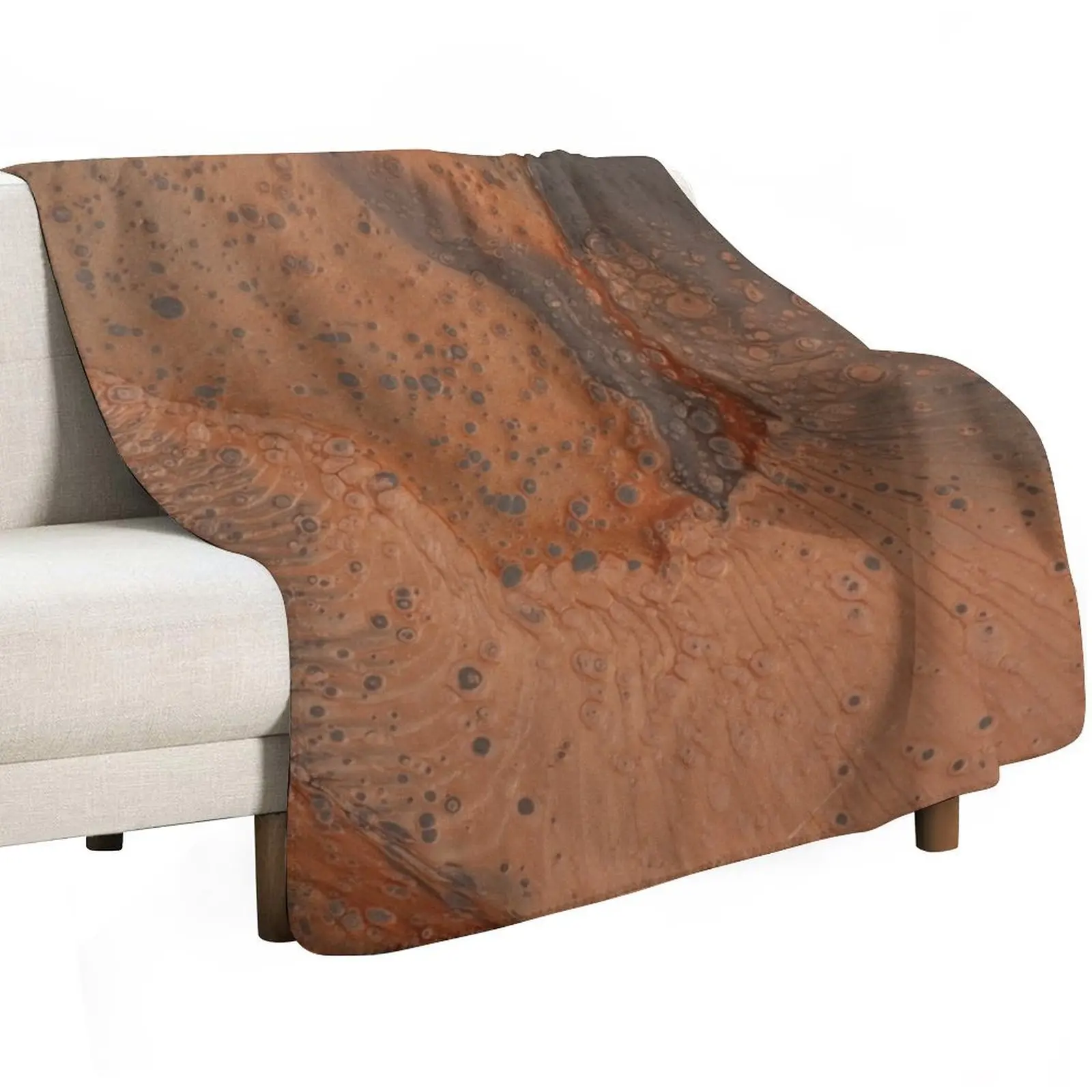 Bronze Abstract Throw Blanket Anti Shedding Soft Fuzzy Blanket for Home