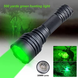 VASTFIRE C8s Professional Green Red LED Hunting Flashlight Powerful 500 Yards Tactical 1-Mode Torch USB Rechargeable Lantern