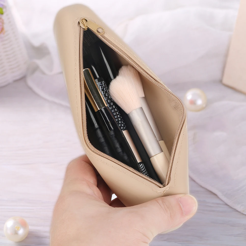 

Multifunctional Bag Silicone Travel Makeup Brush Holder Case Storage Box ganizer Durable Reliable Practical Small Easy