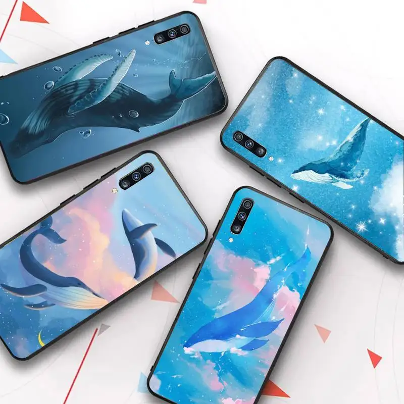 Whale Fish Wave Sea Phone Case for Samsung A51 A30s A52 A71 A12 for Huawei Honor 10i for OPPO vivo Y11 cover