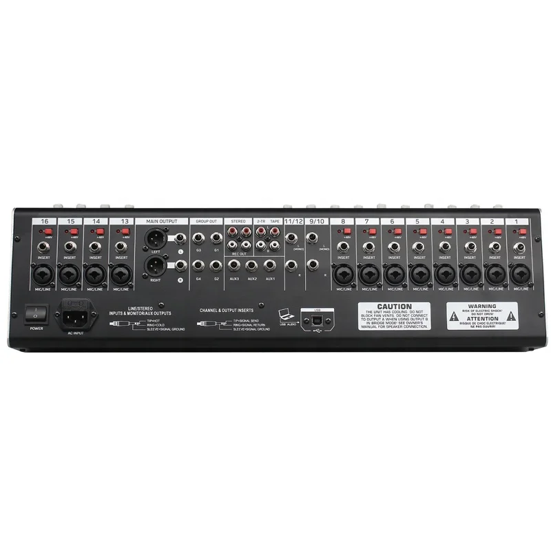 TLF Xtuga QMX162 24DSP Dual 7-segment Equalizer USB BT 16 Channel Stage KTV Profesional Mixer