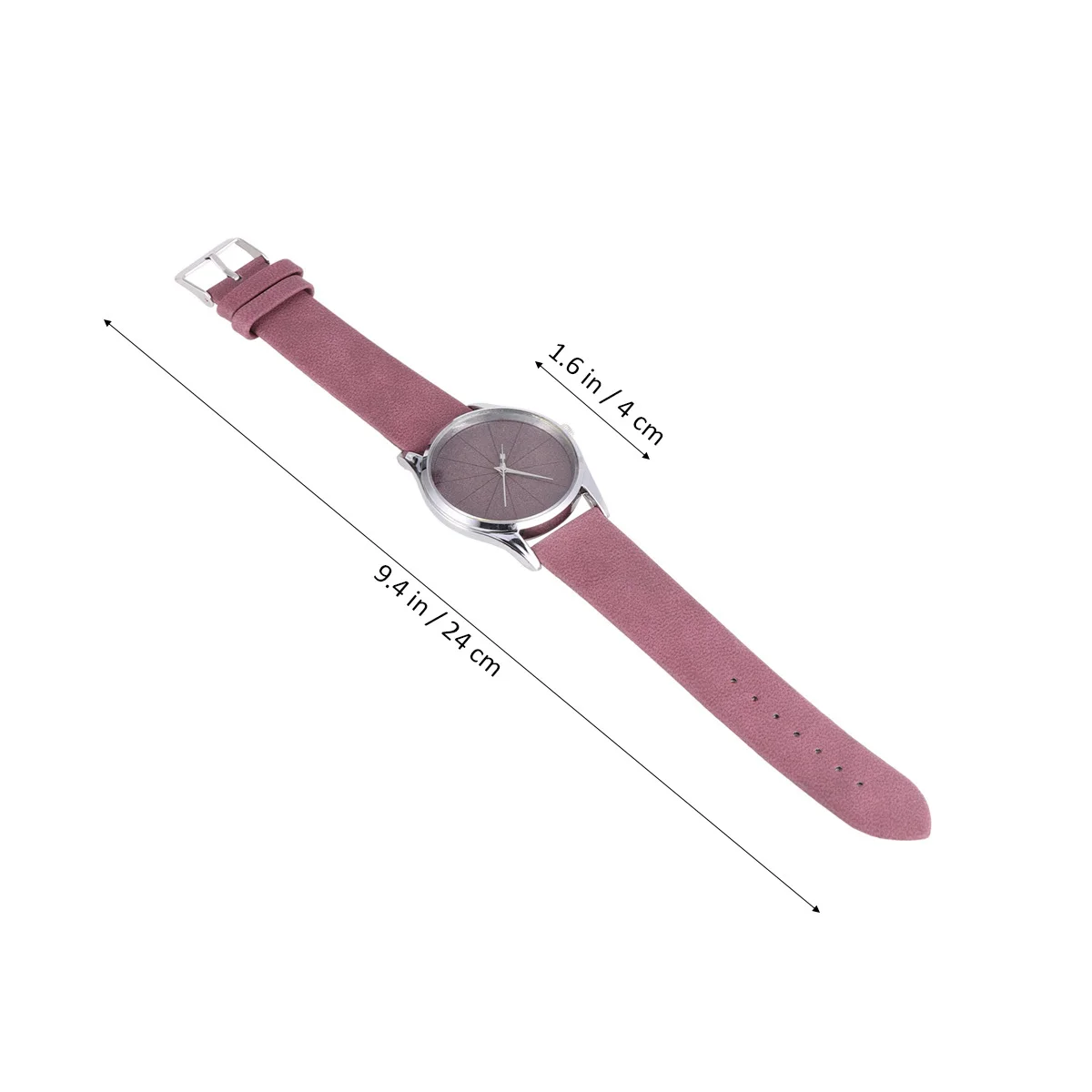 

Simple Quartz Watch Red Thin Strap Wristwatch Women Large Dial Fashion Minimalist Design Thin Strap Wristwatch