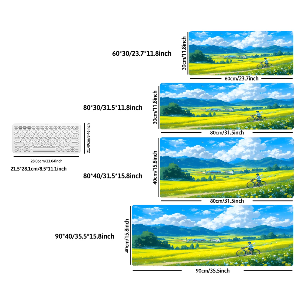 Luxury gaming mouse pad Large rubber non-slip office mat multiple models lengthened and thickened desk mats computer accessories