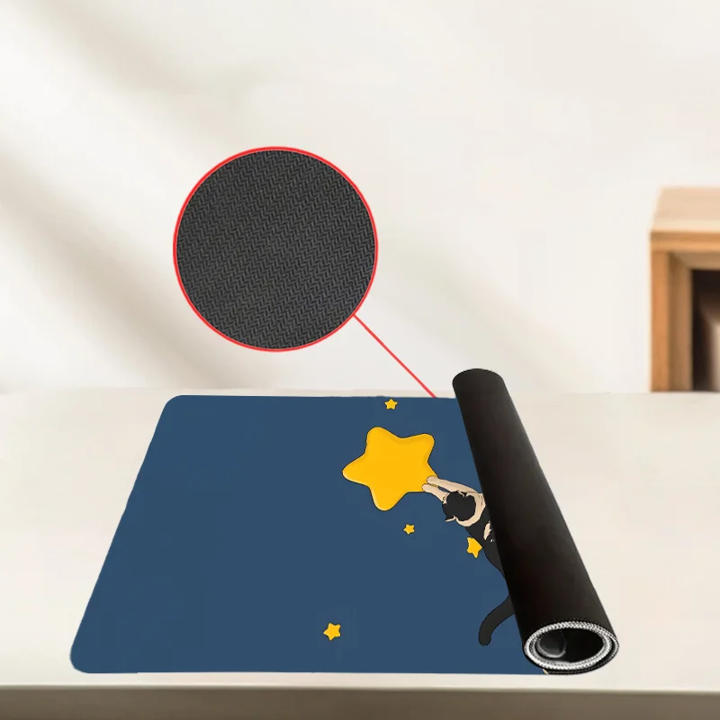 starry sky cat Mausepad starry sky cat Desk Mat Gaming Mat Pad on The Table Gamer Accessories Keyboard Mats Mouse Pad gamer rug