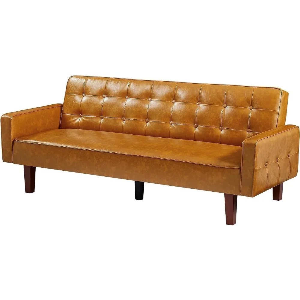 

Living Room Sofas, Upholstered Futon Sofabed 2 Seater Loveseat Sofa Convertible Sleeper Futon Sofa Bed for Apartment Office Home