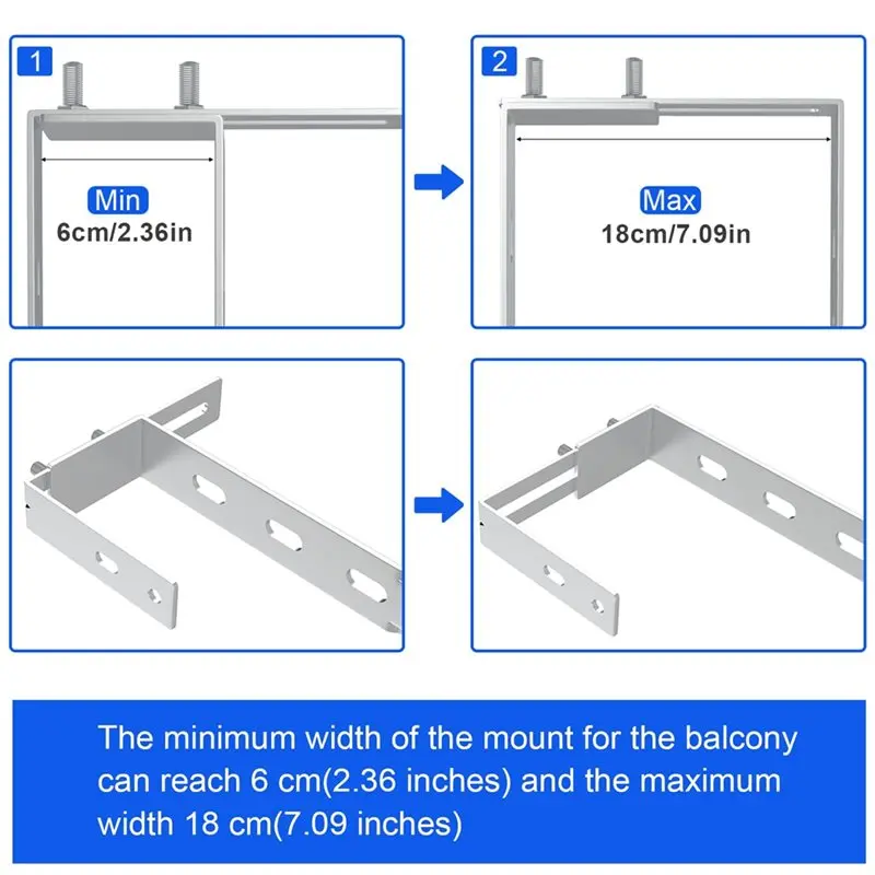 

A98Z Solar Panel Mounting Hook Adjustable Bracket For Photovoltaic Panels For Balcony PV System Installation