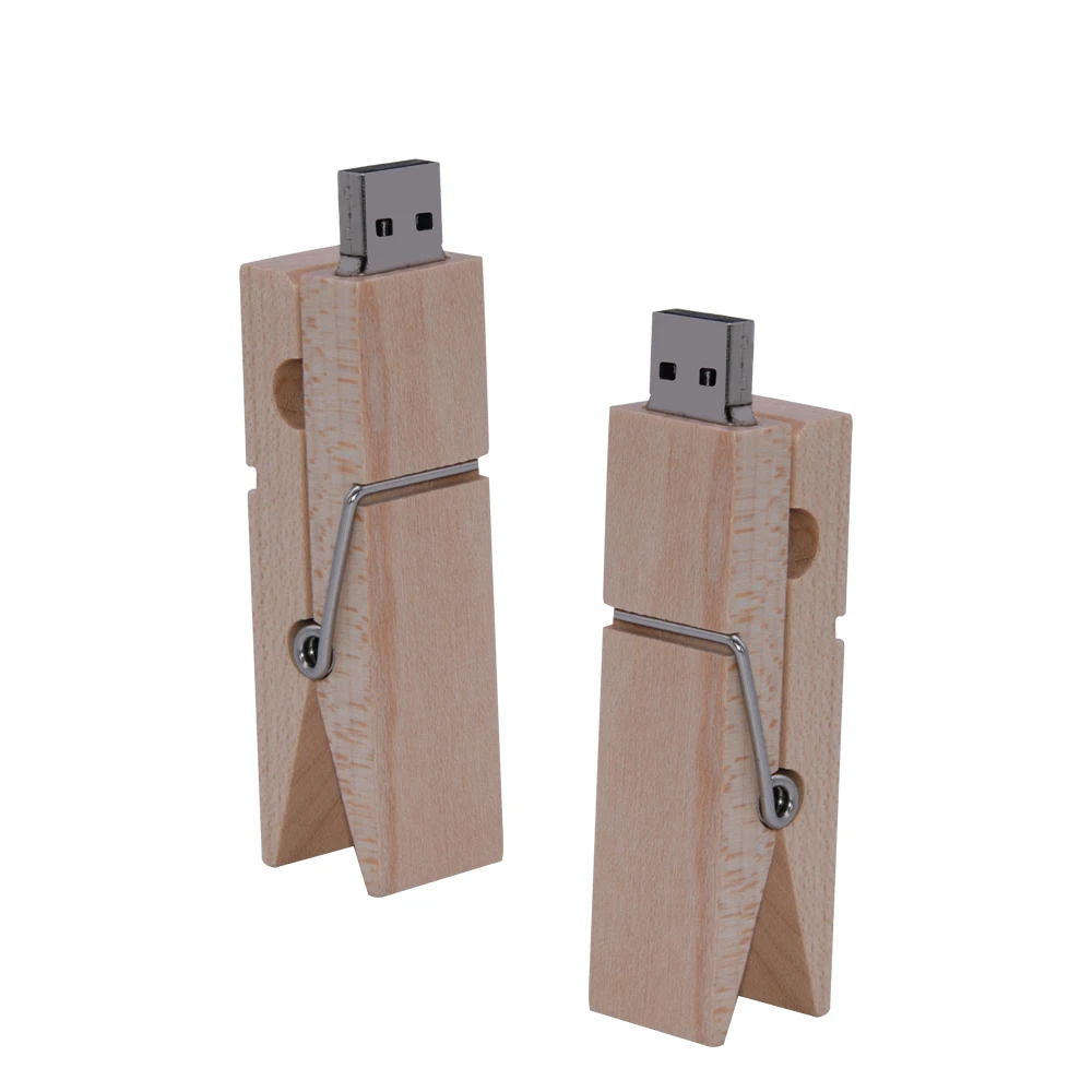 Il regalo dei ricordi Pen Drive capacità reale chiavette USB in legno clip in acero Memory Stick 64GB/32GB/16GB/8GB/4GB Pendrive