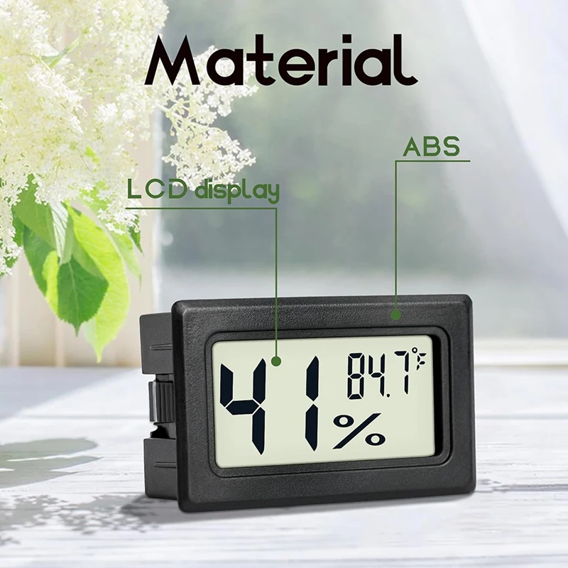 6Pack Mini Hygrometer Hygrometer Digital Thermometers  Humidity With (℉) For Greenhouse, Garden