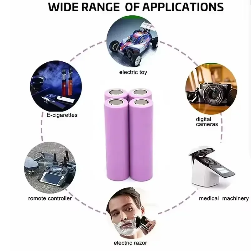 Nuova batteria ricaricabile agli ioni di litio INR18650-30Q da 3000 mAh e 3,7 V, confezionata in un pacchetto da 10 batterie, ideale per utensili elettrici, torce e biciclette elettriche,