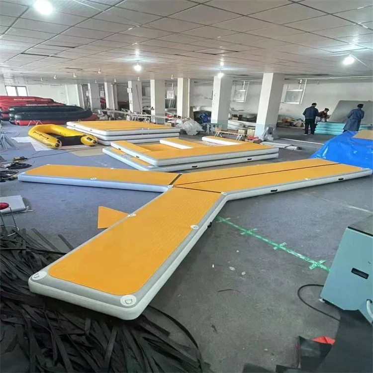 Inflatable Floating Yacht Marina Leisure Island Platform Marine Parking Non-slip Inflatable Floating Bridge