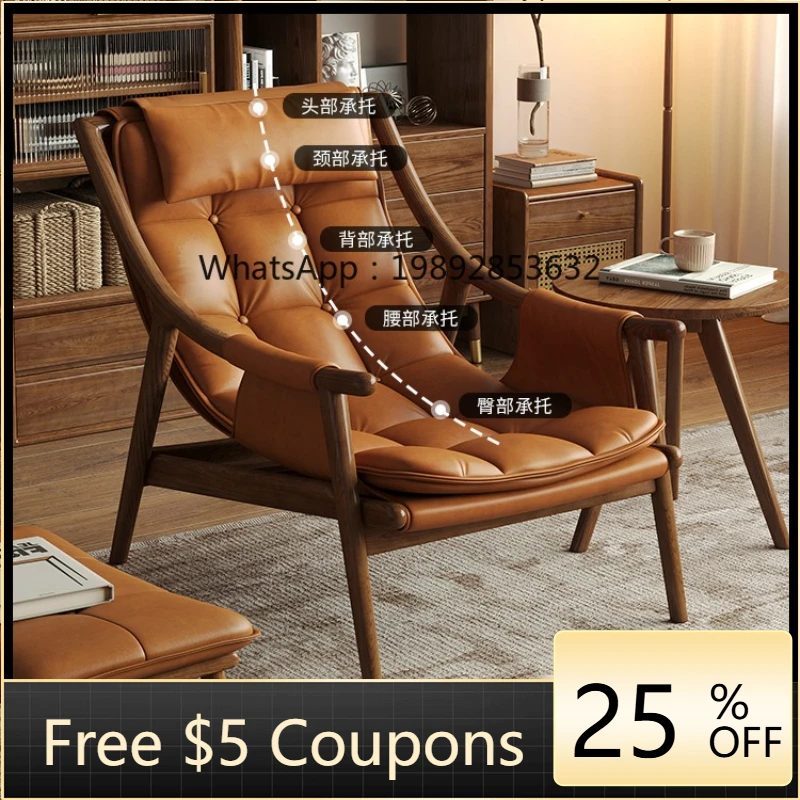 

Y1 recliner sofa balcony home leisure chair comfortable casual black walnut recliner