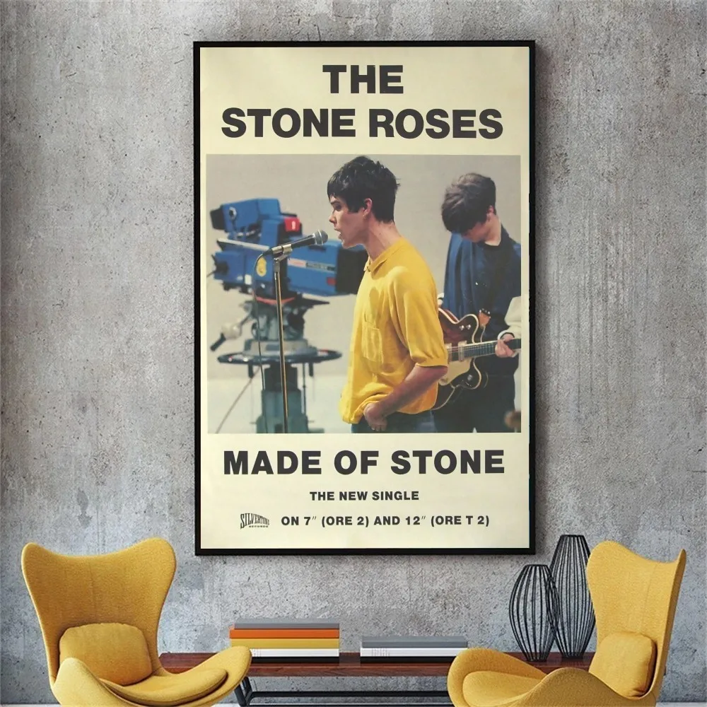 The Stone Roses Poster No Framed Poster Kraft Club Bar Paper Vintage Poster Wall Art Painting Bedroom Study Stickers