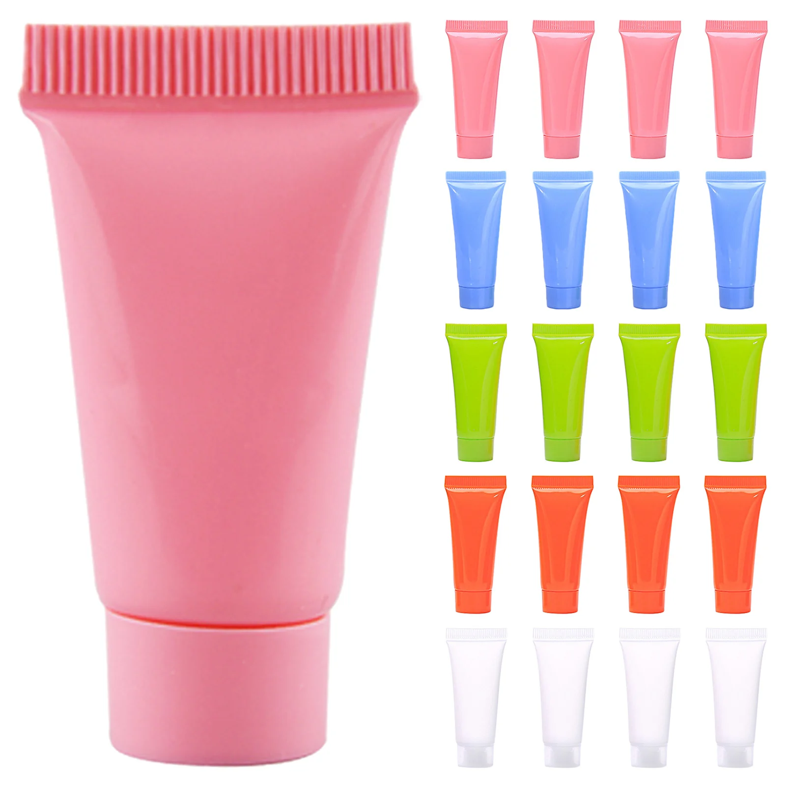 

30pcs Leak-Proof Reusable Empty Squeeze Tubes 5Ml Travel Lotion Bottles For Facial Cleanser Hand Cream Shampoo Dispensing