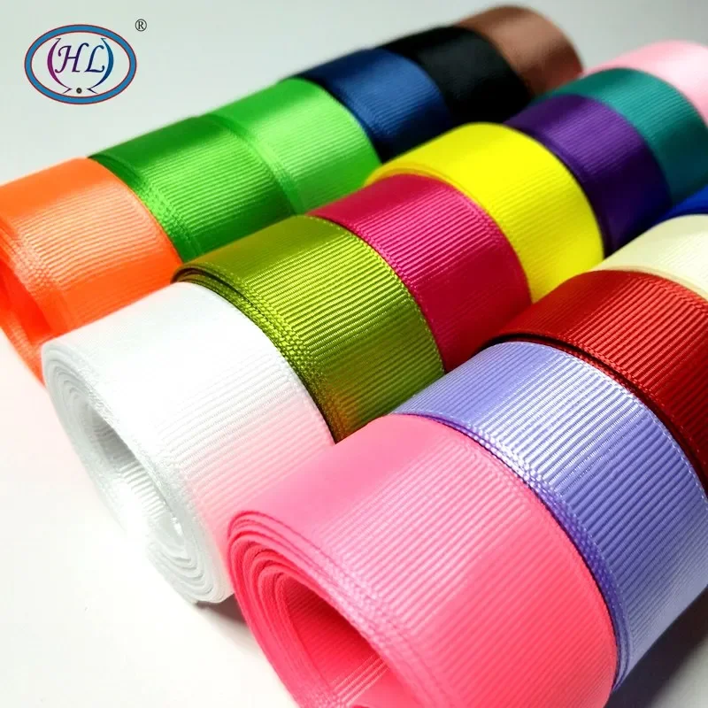 New HL 5 Meters 6mm/10mm/15mm/20mm/25mm/40mm Grosgrain Ribbons Handmade DIY Headwear Accessories Wedding Decorative Wrap Gift