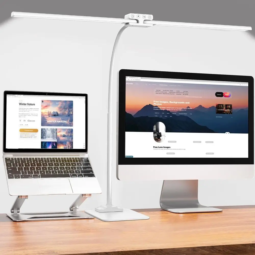 

Dimmable 24W 31.5 Modern Desk Lamp with 6 Colors, Suitable for Architect Double Desks or Home Office