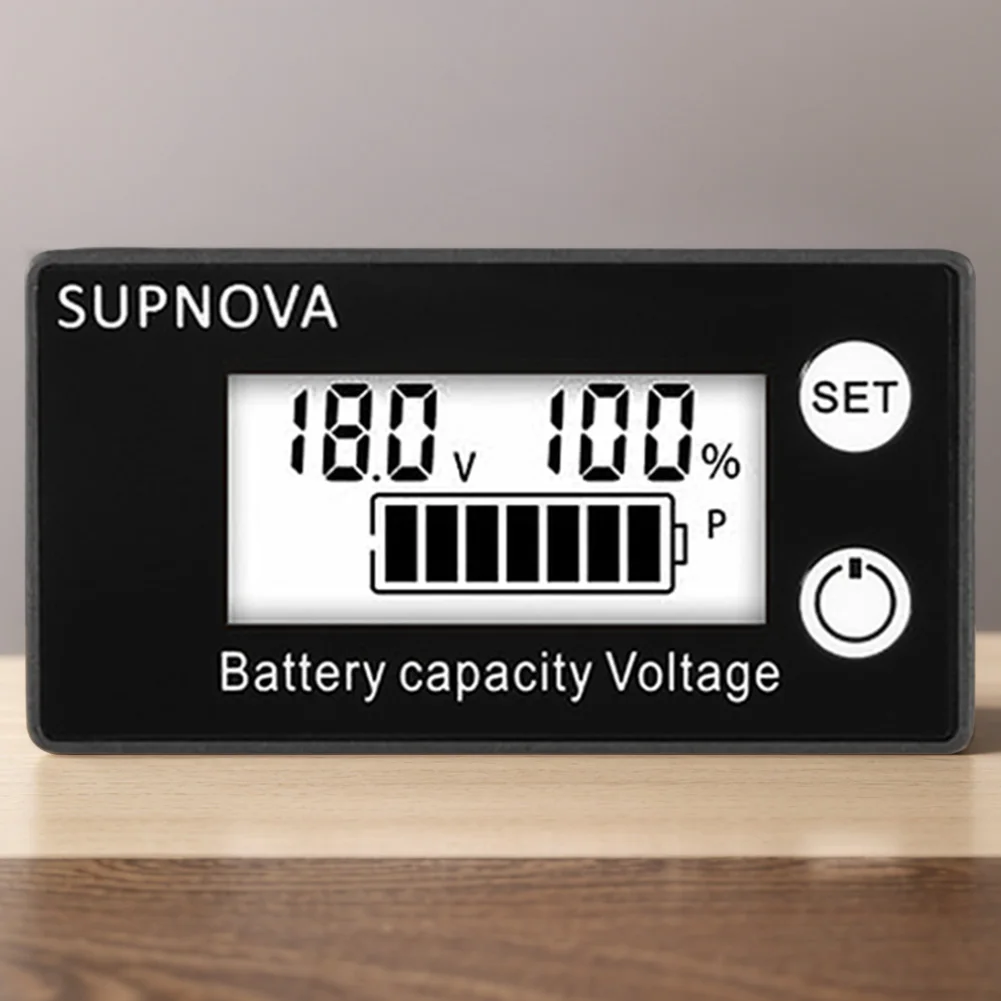 DC 8V-100V バッテリー容量インジケーター LCD 車オートバイ電圧計デジタル鉛酸リチウム LiFePO4 電圧テスター
