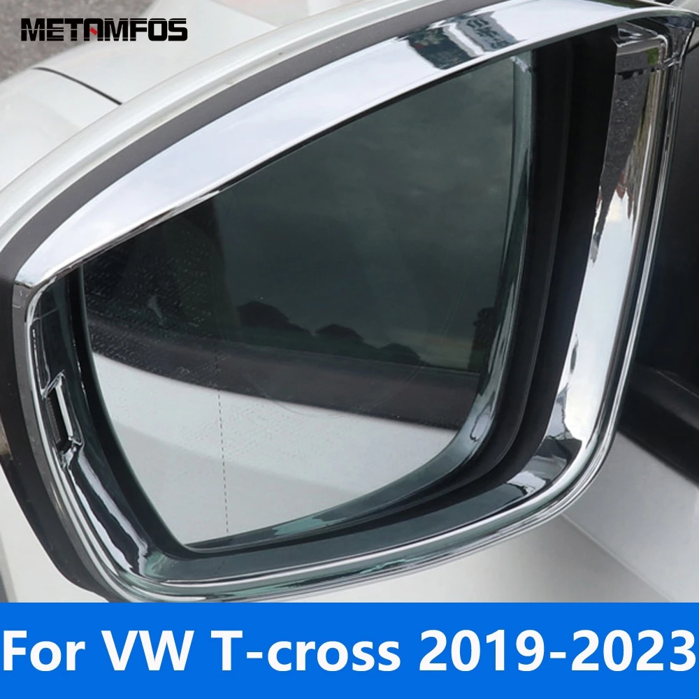 

Accessories For Volkswagen VW T-cross Tcross 2019 2020 2021 2022 2023 Chrome Rearview Mirror Visor Sun Shade Rain Guard Shield